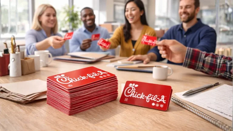 Chick-fil-A Gift Card Guide 2026: Buy, Reload & Check Balance 19 A collection of Chick-fil-A gift cards displayed on a wooden surface, showcasing various designs and values.