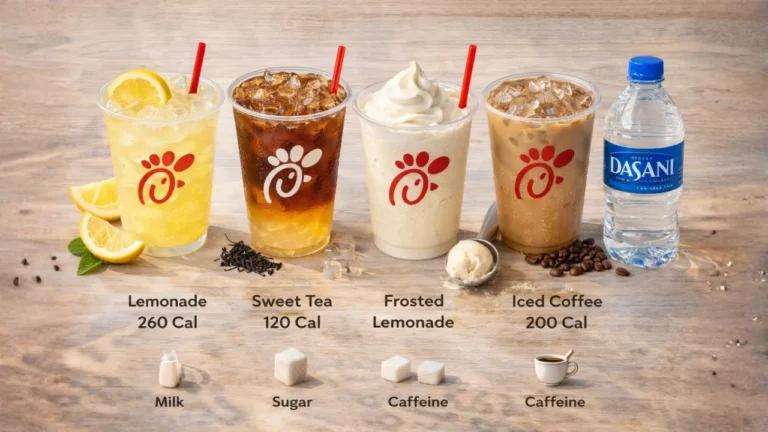 Most Popular Chick-fil-A Drinks With Prices & Calories 2026 39 Chick-fil-A's new iced coffee featuring rich coffee and creamy ingredients, served in a clear cup with ice.