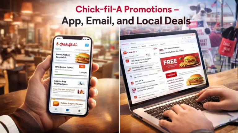 Chick-fil-A Coupons and Promo Code in 2026: Full Guide 2 Chick Fil a Promotions app displaying local deals and email offers for health and fitness users.