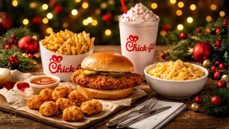 Chick-fil-A Christmas Eve Hours 2026 4 Chick-fil-A Christmas menu featuring popular items available on Christmas Eve.