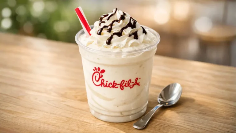 Chick-fil-A Ice Cream (Icedream) Price, Calories & Ingredients 2026 5 A creamy vanilla milkshake from Chick-fil-A topped with whipped cream and a cherry.