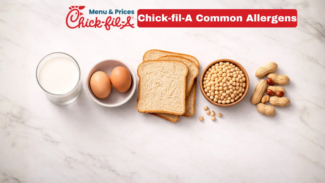 Chick-fil-A Allergen Menu 2026 2 Chick-fil-A allergen menu displaying common allergens found in chicken items for customer awareness.