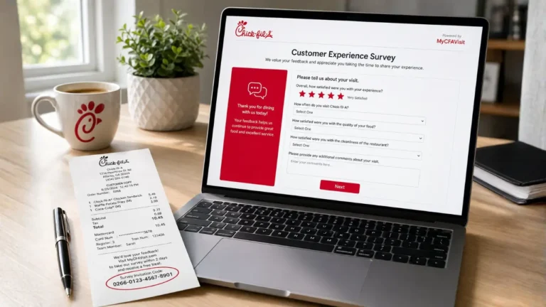 Chick-fil-A Forgot to Scan Solution & Details in 2026 4 Chicken nuggets, coffee, and a credit card on a table, referencing the Chick-fil-A Forgot to Scan customer experience survey.