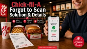 Chick-fil-A Forgot to Scan: Visual of a receipt highlighting the absence of scanned solution details.