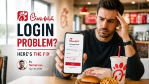 Image showing a solution for resolving Chick-fil-A login issues with a clear, informative message.