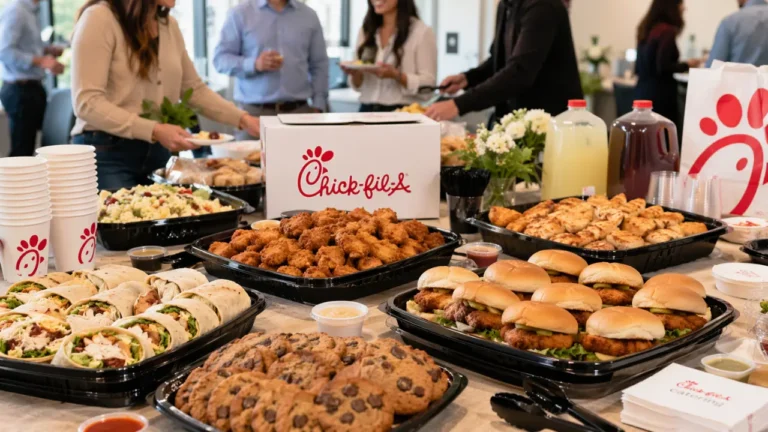 Chick-fil-A Heart Tray & Catering Trays 2026 6 A Chick-fil-A tray featuring items from the new breakfast menu, showcasing a variety of delicious breakfast options.